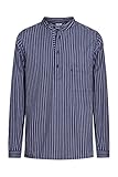 HANSEHELD Fischerhemd Blau Breit Gestreift, XL
