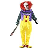 Smiffys Halloween Herren Kostüm Horror Clown Horrorclown mit Maske...