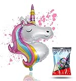 XXL Einhorn Unicorn Größe 110 x 85 cm Folienballon Einhornballon als...