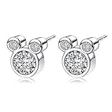 Epoch World Damen 925 Sterling Silber Ohrstecker Maus Ohrringe Stecker...