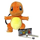 Pokemon Rucksack, Charmander Design 3D-Plüschtier, Gepäcktasche,...
