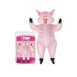 Aufblasbares Kostüm Schwein | Ausgefallenes Auflbaskostüm | Premium...