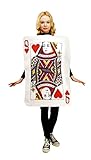PtitClown - Costume Carte Reine de Cœur Adulte Taille Unique Taille...