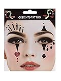 Gesichtstattoo Pantomime Pierrot Clown Tattoo Karneval Fasching...
