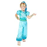 Amscan - Kinderkostüm Shimmer and Shine, Jumpsuit, Stirnband,...