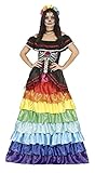 FIESTAS GUIRCA Tag der Toten Regenbogen Kleid - Langes Rüschenkleid...