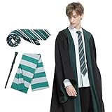 Ficlwigkis Zauberer Cosplay Kostüm Erwachsene Kinder,4 Pcs Slytherins...