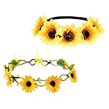 Sonnenblumen Stirnband Elastisch Floral Haarbänder Hochzeit Krone...