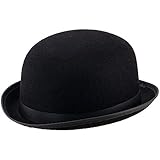Spassprofi Melone schwarzer Bowler Hut für Hochzeiten Reiterhut...