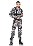 LEG AVENUE 85279 - 2Tl. Kostüm Set Fallschirmjäger, Größe M, camo,...