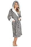 CityComfort Bademantel Damen Flauschig, Fleece Morgenmantel Damen...
