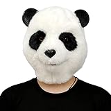 CreepyParty Halloween Kostüm Party Tierkopf Latex Maske Plüsch Panda...