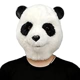 CreepyParty Halloween Kostüm Party Tierkopf Latex Maske Plüsch Panda...
