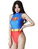 Olanstar Damen Einteiler Hoher Schnitt Superhelden Cosplay Kostüm...