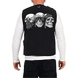 Spaß kostet Sommer Weste Brotherhood Patch Totenköpfe Skull für...