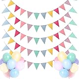 Dusor Wimpelkette Outdoor, Wimpelkette Draußen 5 Stück 4M 60Pcs...