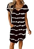 JayscreateEU Damenkleid Sommerkleid Tunikakleid T-Shirtkleid...