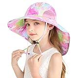 WAWSAM Mädchen Sonnenhut Verstellbarer Kinder Sonnenhut Einhorn Baby...