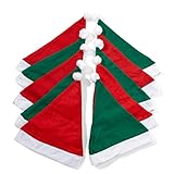 THE TWIDDLERS 20 Weihnachtsmützen, Nikolausmütze aus Vliesstoff für...