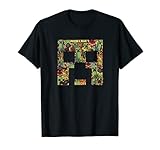 Minecraft Creeper Collage mit großem Gesicht T-Shirt
