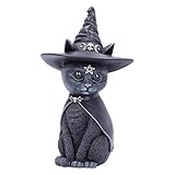 Nemesis Now Purrah Hexenhut Okkulte Katze, schwarz, 13,5 cm