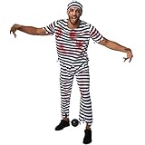 dressforfun 900444 - Herrenkostüm Gruseliger Knastbruder, Gestreiftes...