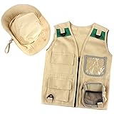 -Abenteuer-Set, Khaki-Weste für Kinder und Spielzeug für...