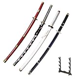 Sword Warrior Schwert Roronoa Zoro Schwert Set 4 Stück 100cm...