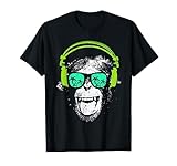 Monkey DJ mit Kopfhörer und Sonnenbrille Geschenkidee, Kurzarm ,...