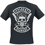Volbeat Denmark Skull Männer T-Shirt schwarz XXL 100% Baumwolle...