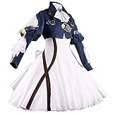 Damen Violet Evergarden Kostüm Lang Lolita Kleid Cosplay Uniforms-S