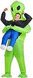RONGFU Aufblasbares Kostüm Alien Halloween Grün Carry Me Kostüm...