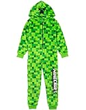 Minecraft Onesie Pixelated Creeper Sleepsuit Gamer Geschenk für...