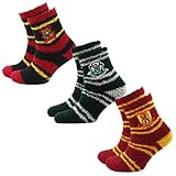 Harry Potter Socken, Hogwarts Gryffindor Slytherin Design, 3er Pack,...