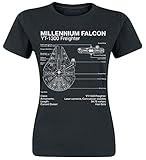 Star Wars Millenium Falke - Sketch Frauen T-Shirt schwarz M