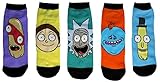 Rick and Morty Herren Knöchelsocken 5 Paar, merhfarbig,...