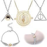 Qazuwa Harry Potter Kette, Set of 4 Time Turner Necklace Chain Harry...