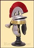Battle-Merchant Miniatur Zenturio Helm mit Haarbusch - Römerhelm -...