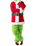Pafiga grünes großes Monster-Kostüm für Weihnachten, 7-teilig,...