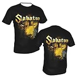 Kurzarmshirt Sabaton Logo Crewneck T-Shirt Tee Shirt für Männer...