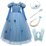 Kosplay Mädchen Cinderella Prinzessin Kostüm Kinder Märchen...