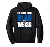 Schalke Ein Leben lang Blau und Weiß Pullover Hoodie