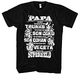 Papa Superheld DBZ Herren und Kinder T-Shirt | Vater Held Hero Son...