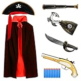 KADAYAYA Piratenkostüm für Kinder Piraten-Rollenspiel-Kits 7er...