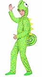 FIESTAS GUIRCA Chamäleon Unisex Jumpsuit für Kinder - Grüner Leguan...