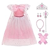 Elsa Kostüm Mädchen Eiskönigin 2 Prinzessin Kleid Schneekönigin...