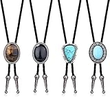 Milacolato 4Pcs Bolo Ties Krawatte für Herren Western Cowboy Natural...