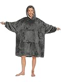 Gentelwarm übergroße Hoodie Sweatshirt mit Kapuze, Tragbare Decken...