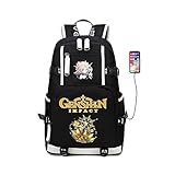 KEQING Genshin Impact Albedo Cosplay School Bag Laptop Backpack...