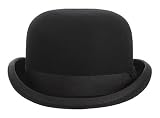 DEMU Herren Melone Wollfilz Trilby Fedora Jazz Kappe Partyhut Fasching...